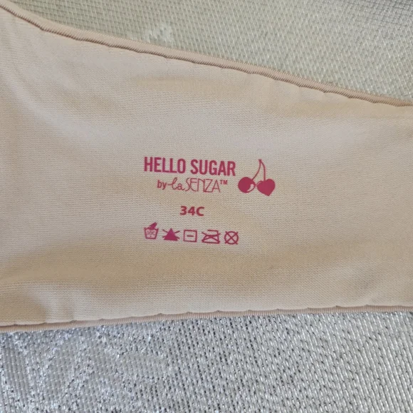 La SENZA Hello Sugar Push Up Bra Double-Strap Underwire Plunge Bra Nude Sz 34C - Picture 12 of 12
